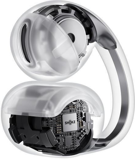 Shokz OpenDots ONE Open Ear Bluetooth Handsfree Ακουστικά με Αντοχή στον Ιδρώτα και Θήκη Φόρτισης Μαύρα