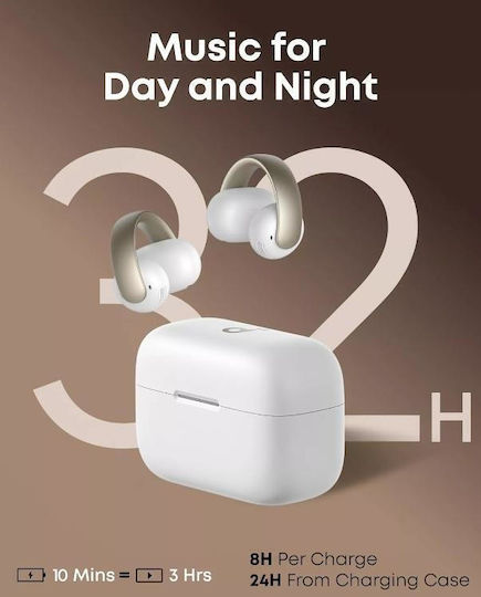 Soundcore by Anker Aeroclip Open Ear Bluetooth Handsfree Ακουστικά με Αντοχή στον Ιδρώτα και Θήκη Φόρτισης Champagne Mist