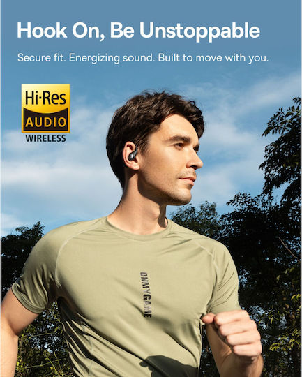 Baseus Eli Sport 2 Open Ear Bluetooth Handsfree Ακουστικά με Αντοχή στον Ιδρώτα και Θήκη Φόρτισης Μαύρα
