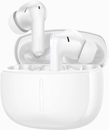 Hoco EQ34 Plus In-ear Bluetooth Handsfree Ακουστικά με Θήκη Φόρτισης Λευκά