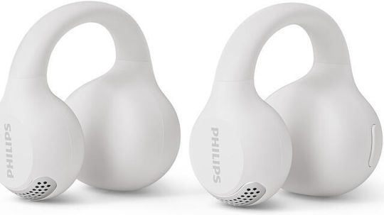 Philips TAQ2000 Open Ear Bluetooth Handsfree Căști cu Rezistență la Transpirație și Carcasă de Încărcare Alb