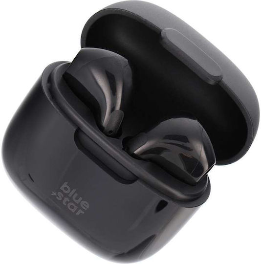 Blue Star FI7 In-ear Bluetooth Handsfree Ακουστικά με Θήκη Φόρτισης Μαύρα