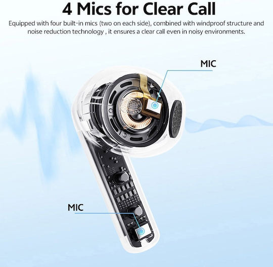QCY AilyBuds E10 QT35 Bluetooth Handsfree Earphones with Sweat Resistance and Charging Case Black