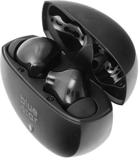 Blue Star TX5 In-ear Bluetooth Handsfree Earphones with Charging Case Black