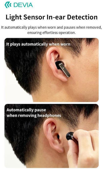 Devia ANC Ultra1 In-Ear Bluetooth-Freisprecheinrichtung Kopfhörer mit Ladeetui Weiß