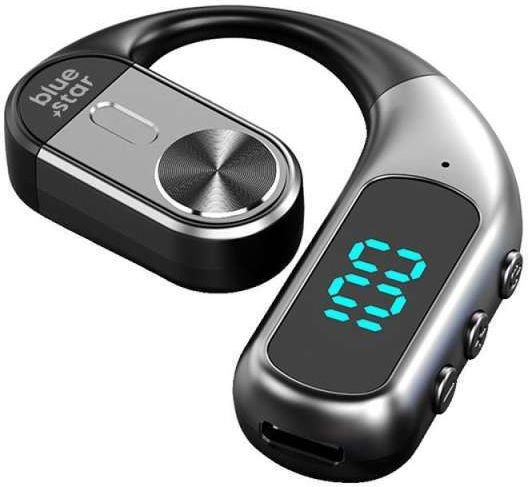 Blue Star Hook In-Ear Bluetooth Kopfhörer Ακουσgerät Schwarz