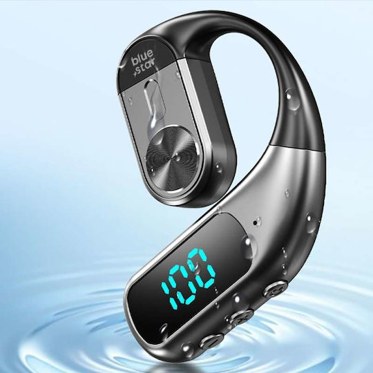 Blue Star Hook In-Ear Bluetooth Kopfhörer Ακουσgerät Schwarz