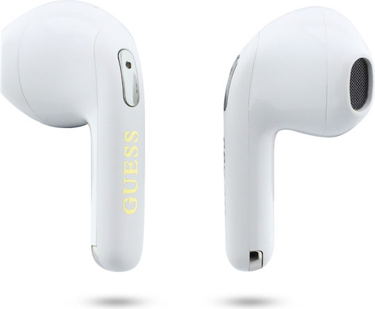 Guess Gold Line Triangle Earbud Bluetooth хендсфри Слушалки с Устойчивост на Пот и Кутийка за Зареждане Зелен