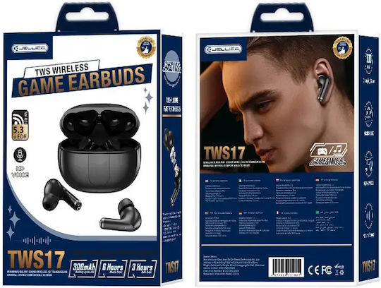 Jellico TWS17 In-ear Bluetooth Handsfree Earphones with Charging Case Black
