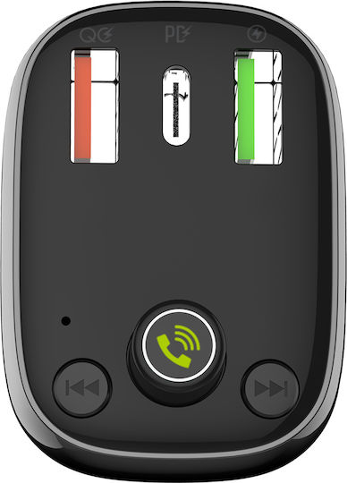 Ldnio Fm Transmitter & Φορτιστής C704q Usb-c/2x Usb 36w Bluetooth Μαύρο 5210131159965