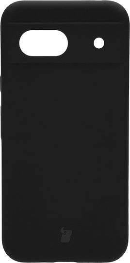 Bizon Back Cover Silicon / Tempered Glass Negru (Google Pixel 8a - Traducere: Google Pixel 8a)