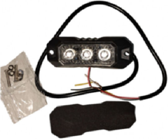 Φανάρι Led Μπλε Strobe Διαφορετικές Λειτουργίες Led 12-24v 3 Smd – Oem