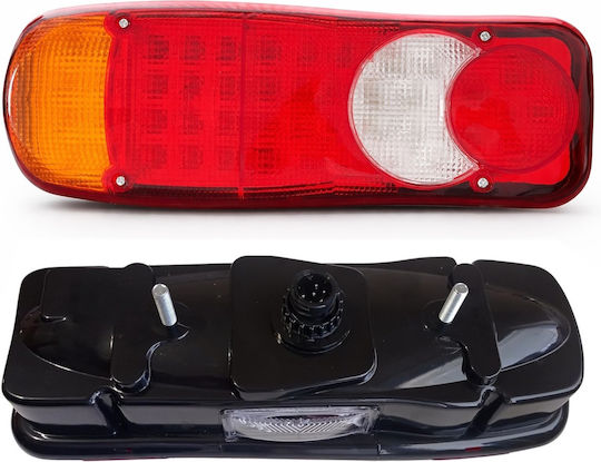 Комплект LED Фарове за Камион Десен + Ляв Щепсел 24V Спирачки Мигач Обратен Ход Движение 348mm X 125mm X 85mm Fzst0666-+-st0667