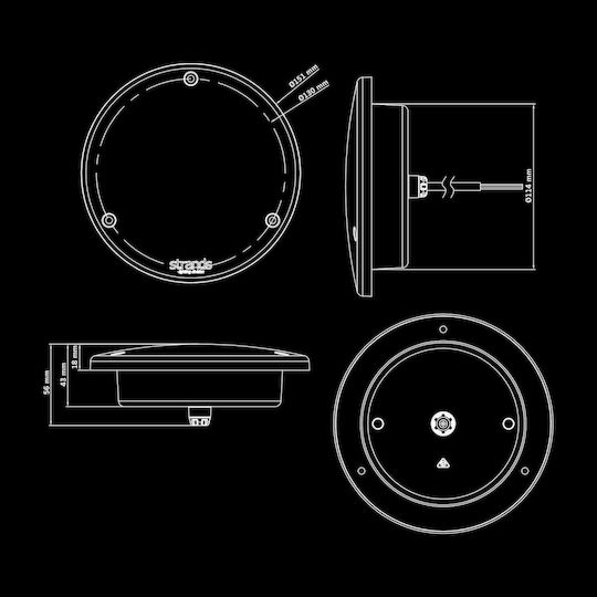 Strands For9t Orbi Led Φανάρι Πίσω Ø151mm 3 Λειτουργιών Ip67