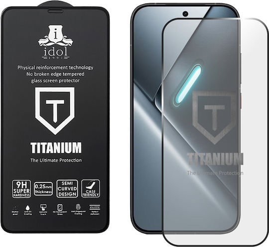 Idol 1991 Tempered Glass Xiaomi Poco X8 Pro 6.59" 9h 0.25mm Titanium Semi Curved Full Glue Black