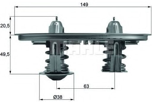 Thermostat Cooling Liquid Mahle Tx 105