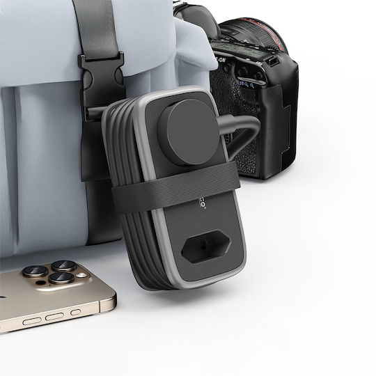 Orico База за Зареждане GaN с 2 USB-A Изходни Порта и 2 USB-C Изходни Порта и USB-C Кабел 65W в Черен Цвят (AP3)