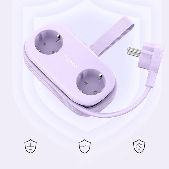 Orico GaN Charging Station With 2 USB-A Output Ports And 2 USB-C Output Ports And USB-C Cable 65W In Purple Colour AP3