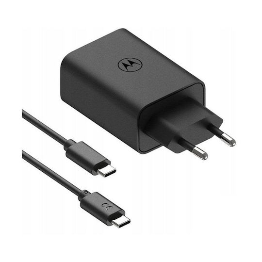 Motorola Φορτιστής Χωρίς Καλώδιο με Θύρα USB-A και Θύρα USB-C 50W Μαύρος (MC502)