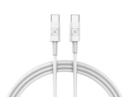 Maxximus Ladegerät ohne Kabel mit USB-A Anschluss und USB-C Anschluss 20W Stromlieferung Weißs