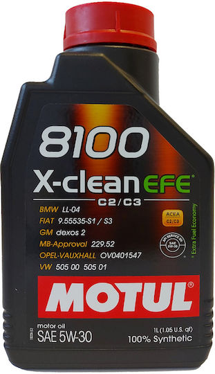Motul 8100 X-clean ΕFE Συνθετικό Λάδι Αυτοκινήτου 5W-30 1lt