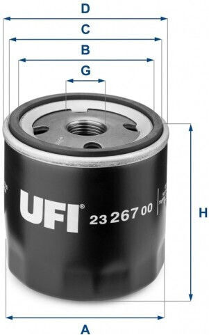 Filtru De Ulei Ufi 23.267.00