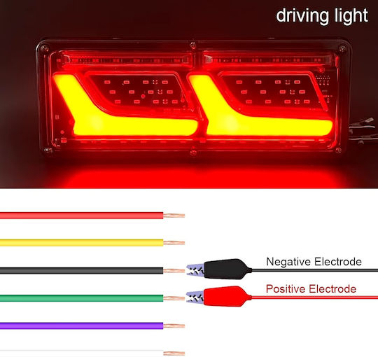 Σετ Φώτα Τρέιλερ LED με Βίδες 12V 2τμχ