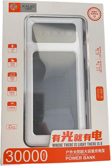Κ-Α12 Ηλιακό Power Bank 30000mAh