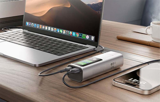 Romoss PPU10 Power Bank 10000mAh 130W με Θύρα USB-A και Θύρα USB-C Power Delivery / Quick Charge 3.0 Ασημί