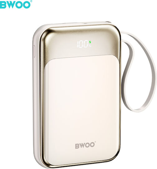 BWOO P80 Power Bank 10000mAh 20W with USB-C Port Power Delivery Black