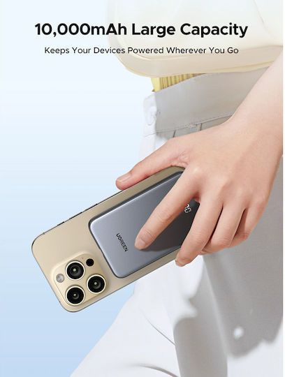 Ugreen Power Bank 10000mAh 20W με 3 Θύρες USB-C Power Delivery Γκρι