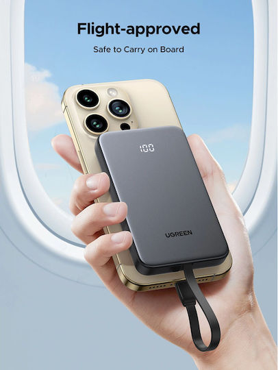 Ugreen Power Bank 10000mAh 20W με 3 Θύρες USB-C Power Delivery Γκρι