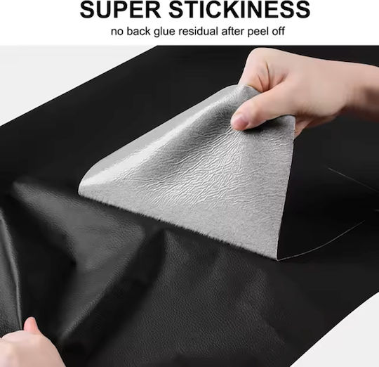 Suede Black Leather Repair Patch Sticker 200x300x0.8mm W18034 Leather Repair Allowance X-wheat