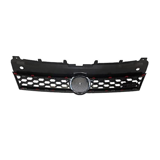 Carner Μάσκα για VW Polo 6R/6C 2009-2016 GTI Look Κυψελωτή με Κόκκινο Σιρίτι