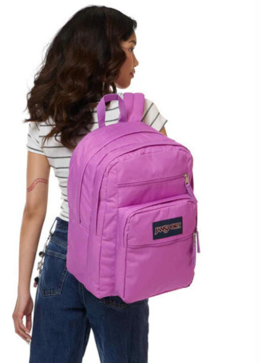 Jansport Big Student Ghiozdan Școlar De Spate Fuchsia 34 Litri
