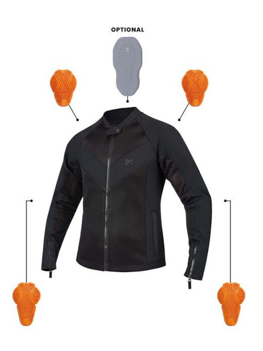 Pando Moto Stealth Summertime Men's Riding Jacket Cordura Stealth Black
