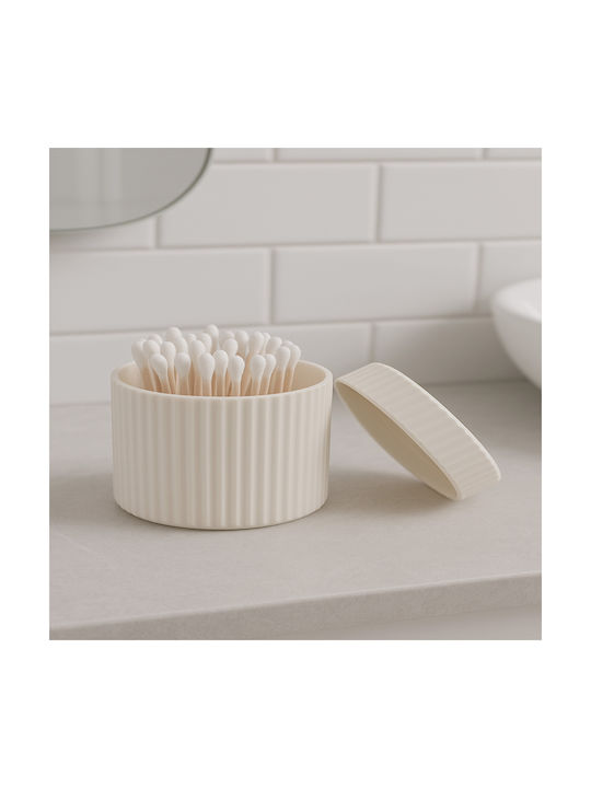 Femmit 3 Piece Bathroom Organizers Cream Lid Cotton Swabs Tweezers & Makeup Accessories