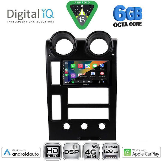 Digital IQ Car Audio System Hummer H2 2001-2007 Bluetooth USB WiFi GPS Apple CarPlay Android Auto with 9" Touch Screen