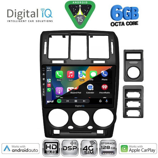 Digital IQ Car Audio System for Hyundai Getz 2002-2011 Bluetooth USB WiFi GPS Apple CarPlay Android Auto with 9" Touch Screen