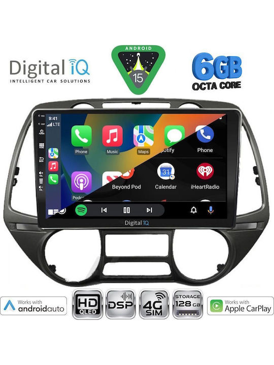 Digital IQ Car Audio System for Hyundai i20 2008-2014 Bluetooth USB WiFi GPS Apple CarPlay Android Auto with 9" Touch Screen