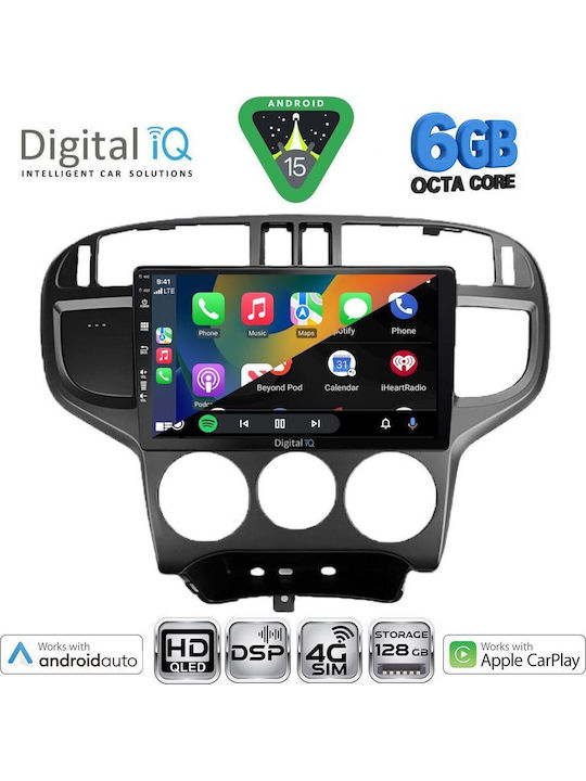 Digital IQ Car Audio System for Hyundai Matrix 2001-2010 (Bluetooth/USB/WiFi/GPS/Apple CarPlay/Android Auto) with 9" Touch Screen