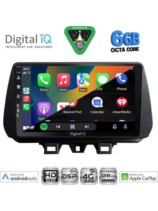 Digital IQ Car Audio System for Hyundai Tucson 2019-2023 (Bluetooth/USB/WiFi/GPS/Apple CarPlay/Android Auto) with 9" Touch Screen