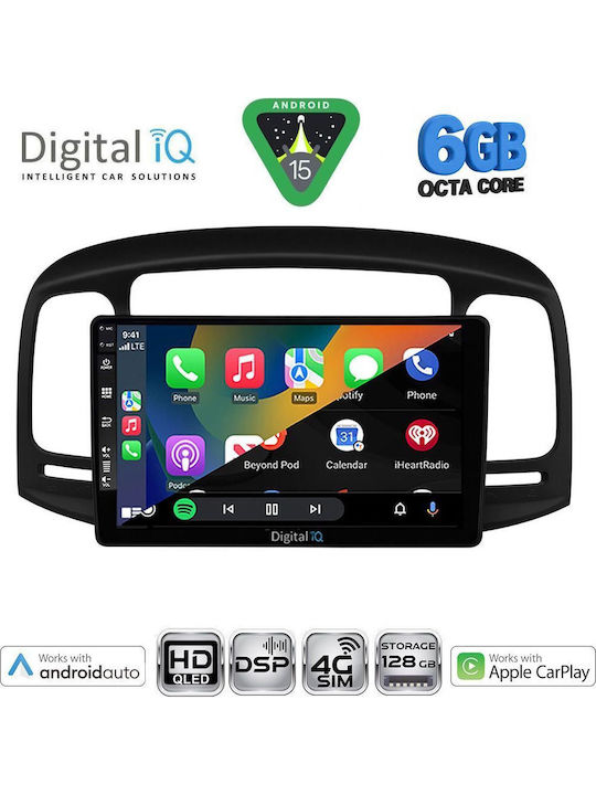 Digital IQ Car Audio System for Hyundai Accent 2005-2012 (Bluetooth/USB/WiFi/GPS/Apple CarPlay/Android Auto) with 9" Touch Screen