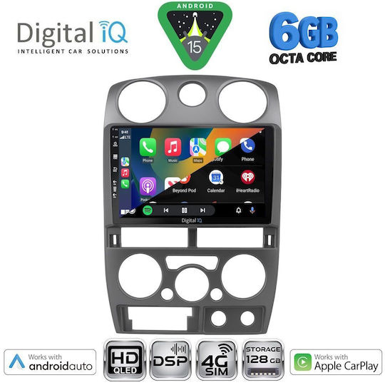 Digital IQ Auto-Audiosystem Isuzu D-Max 2008-2012 Bluetooth USB Eingebautes Wi-Fi GPS Apple CarPlay Android Auto mit 9 Zoll Touchscreen