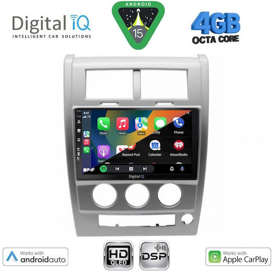 Digital IQ Car Audio System for Jeep Cherokee / Liberty 2007-2014 Bluetooth USB WiFi GPS Apple CarPlay Android Auto with 10" Touch Screen