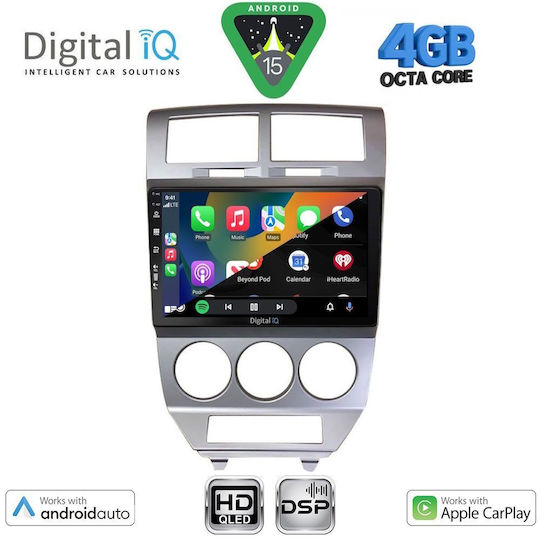 Digital IQ Auto-Audiosystem Dodge Caliber 2006-2012 Bluetooth USB Eingebautes Wi-Fi GPS Apple CarPlay Android Auto mit Touchscreen 10 Zoll