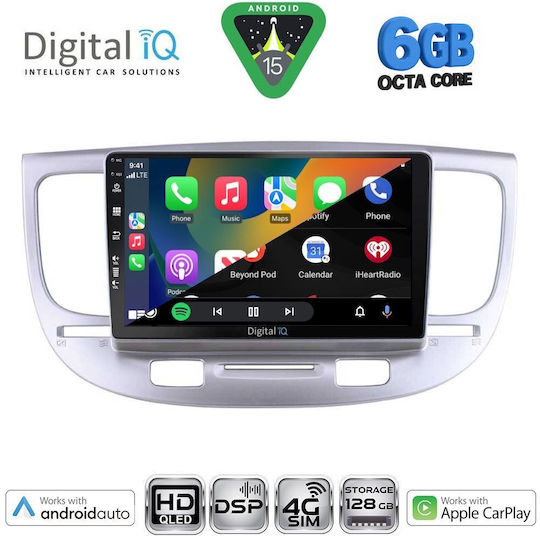Digital IQ Ηχοσύστημα Αυτοκινήτου για Kia Rio 2005-2011 (Bluetooth/USB/WiFi/GPS/Apple-Carplay/Android-Auto) με Οθόνη Αφής 9"