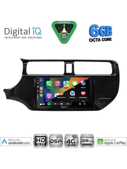 Digital IQ Car Audio System for Kia Rio 2012-2015 Bluetooth USB WiFi GPS Apple CarPlay Android Auto with 9" Touch Screen
