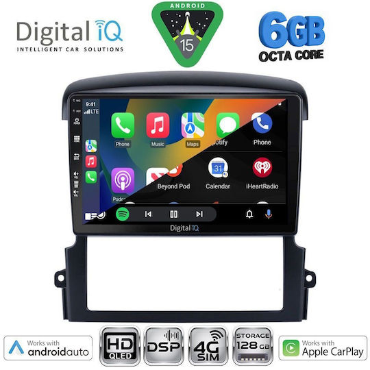 Digital IQ Car Audio System for Kia Sorento 2006-2009 Bluetooth USB WiFi GPS Apple CarPlay Android Auto with 9" Touch Screen