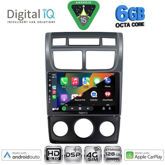 Digital IQ Ηχοσύστημα Αυτοκινήτου για Kia Sportage 2004-2010 με A/C (Bluetooth/USB/WiFi/GPS/Apple-Carplay/Android-Auto) με Οθόνη Αφής 9"